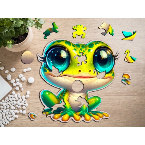 Puzzle Drewniane Żabka 61 elementów